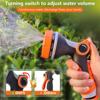 10 Functions Garden Spray Gun Plastic High Pressure Hose Pipe Spray Gun Orange Color Garden Watering Artifact Water Hose Sprayer