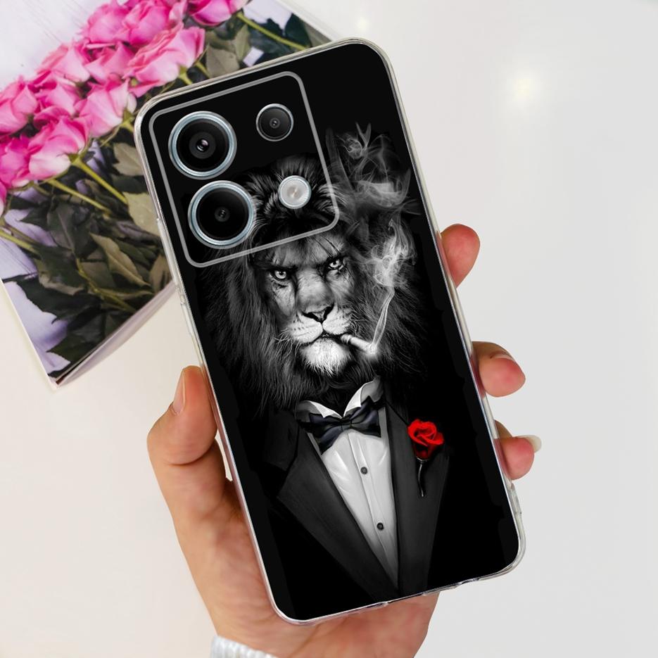 For Xiaomi Poco X6 5G Case PocoX6 Pro New Fashion Painted Cover Clear Silicone Phone Case For Xiaomi Poco X6 Pro X6Pro 5G Bumper