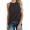 Summer Women Vest Fashion Loose Hanging Neck Tops Solid Color Knitted Vest Sexy Undershirt