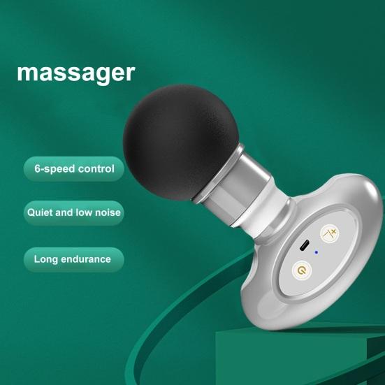 Мини-массажер для глубоких тканей, релаксация мышц, беспроводной бесшумный ручной массажер для фасции, домашний вибрационный массажный инструмент, мини-инструмент для фасции