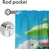 Watermelon Flavor of Summer Shades Anti-mosquito Curtains for Living Room Home Interior Curtains 2 Pieces Partition Curtain