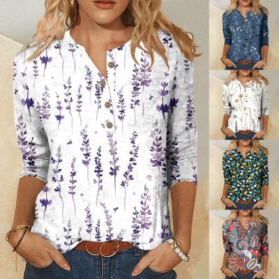 Женская мода День святого Валентина Печатный длинный рукав свободный круглый вырез толстовка Топ осень