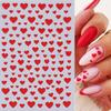 3D Black White Red Heart Villain Valentine'S Day Nail Art Stickers Nail Diy Colorful Nail Decals Nail Art Accessories