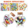 2 Pcs Wishing Bottle Candy Jar Glass with Cork Birthday Gifts High White Transparent Jars Corked DIY Travel