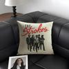 TThe StrokesS Band Cushion Cover Natural Linen Organic Fabric DoubleSided Printing Sofa Home Decor Gift Pillow Case