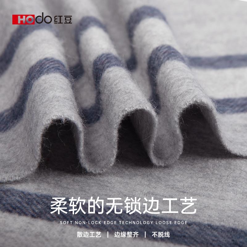 Red Bean Pure Cashmere Scarf Women's Autumn and Winter Warm and Cold proof Grid Scarf Fashionable and Versatile for Men and Women