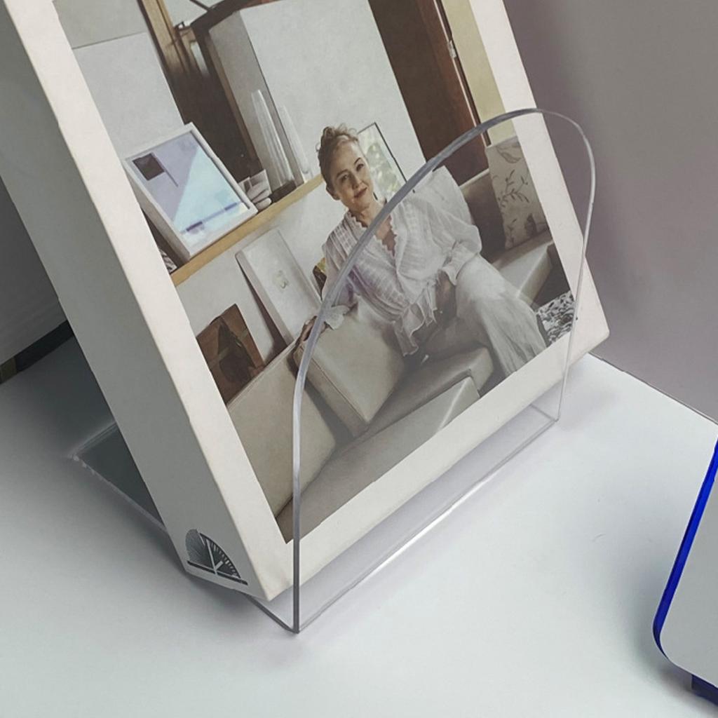 1 Pair of Bookends Thicken Non Slip Transparent Acrylic Desk Decorative Heavy Book End for Student Office L Shaped