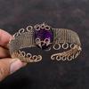 Purple Fire Labradorite Bangle Copper Wire Wrapped Gemstone Cuff Bracelet Adjustable Bangle Designer Jewelry Handmade Bangle Copper Jewelry