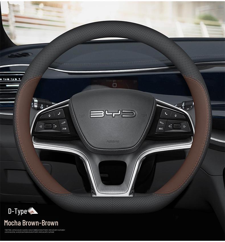 BYD Qin PLUS Seagull Song Seal Dolphin Yuan Sea Lion Han Руль Автомобиля Чехол из Натуральной Кожи