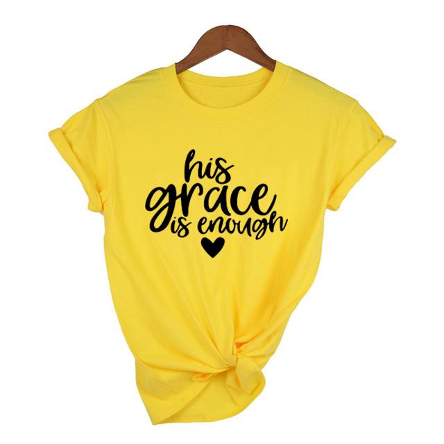 His Grace Is Enough T Shirt Jesus Tee Clothing His Grace Is Sufficient Graphic Tops