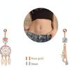 1PC Dangle Belly Button Ring Star Dreamcatcher Chain Navel Piercing for Women Body Jewelry