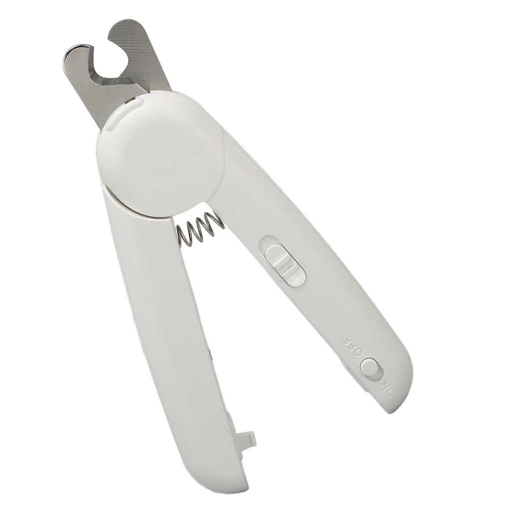 Кусачки для ногтей питомца из нержавеющей стали, автоматическая пружинная ручка, инструмент для стрижки со светодиодной подсветкой для собаки