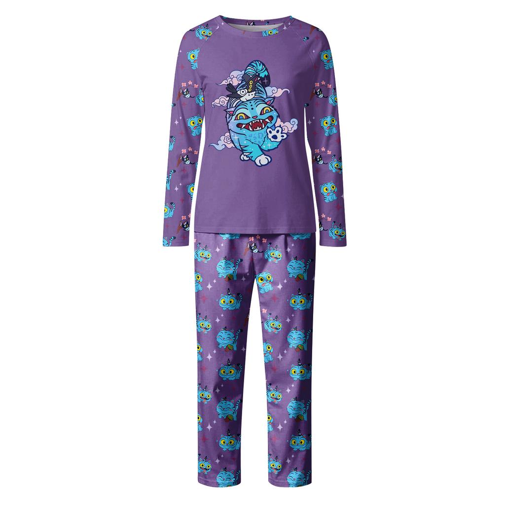 Мультяшный принт с буквами, семейный комплект с длинным рукавом, костюм родитель-ребенок, домашний костюм, осень