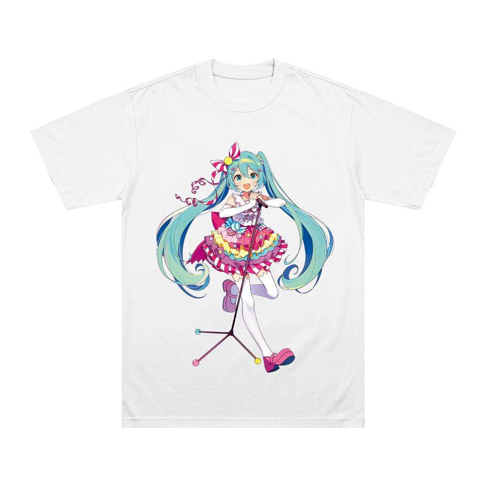 MIKU Северная Америка EXPO 2026 Северные футболки Хатсуне Комикс Мику Музыка Высококачественная Повседневная Хлопковая Футболка Унисекс С Круглым Вырезом Одежда