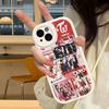 Kpop T-Twice Phone Case For IPhone 16 15 14 13 Pro Max 11 12 Plus Leather Silicone Cover