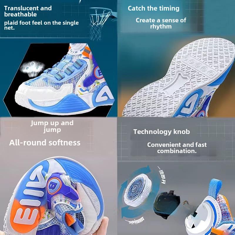 Spring/Autumn 2025 Kids' Sports Shoes: Breathable Mesh with Rotating Buckle for Girls & Boys
