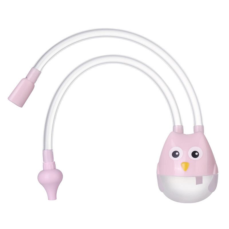 Cartoon Baby Nasal Suction Aspirator: Newborn Snot Cleaner with Anti-Reflux Tube