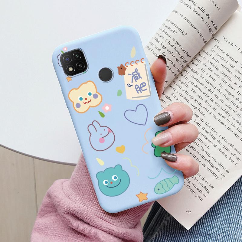 Чехол-цветок с сердцем для телефона Redmi 9C NFC 10A, милый силиконовый ударопрочный мягкий чехол для Redmi 10C 12C 12, мультяшная милая сумочка