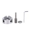 4 Jaw Lathe Chuck Set Alloy Steel Mini Lathe Chuck with Connecting Rod Wrench Self Centering Wood