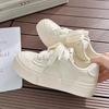 2024 Spring New Milk Fufu Platform White Shoes Women's Skirt Shoes Ins Trendy Versatile Niche Casual Shoes