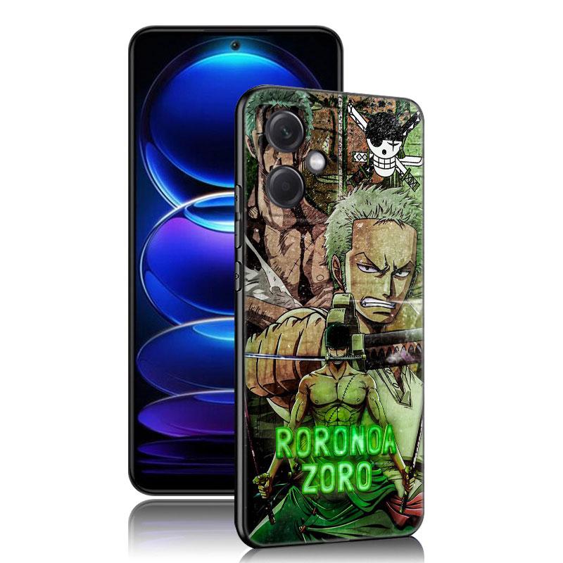 Anime Roronoa Zoro Black Silicone Phone Case For Xiaomi Redmi Note 10 11 11S 12 13 4G 8 9 11T Pro 5G Plus 8T 9S 10S 12S