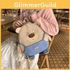 Cute Girls Bear Pattern Nylon Backpack For School With Fun Playful Design
