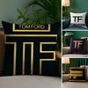 Популярная наволочка для подушки T-Tom F-Ford, предметы роскоши, комфорт, диван-кровать, шелковистая, элегантная, невидимая молния, на заказ, декоративная наволочка