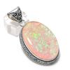 Pink Triplet Opal Gemstone Handmade 925 Sterling Silver Pendant 2.25" O0k37