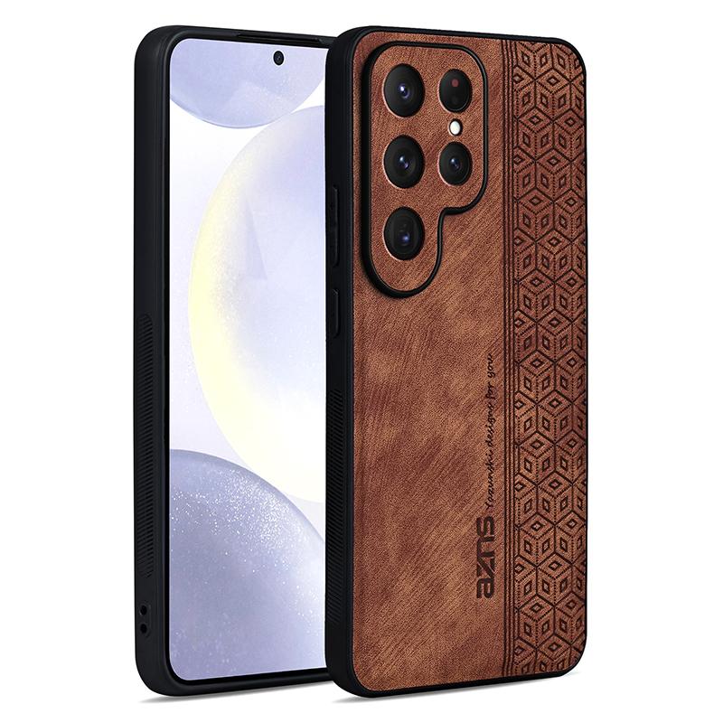 Для Samsung Galaxy S25 Ultra Задняя крышка Кожаный чехол для телефона с амортизирующим бампером для Galaxy S25 Ultra Coque Capa