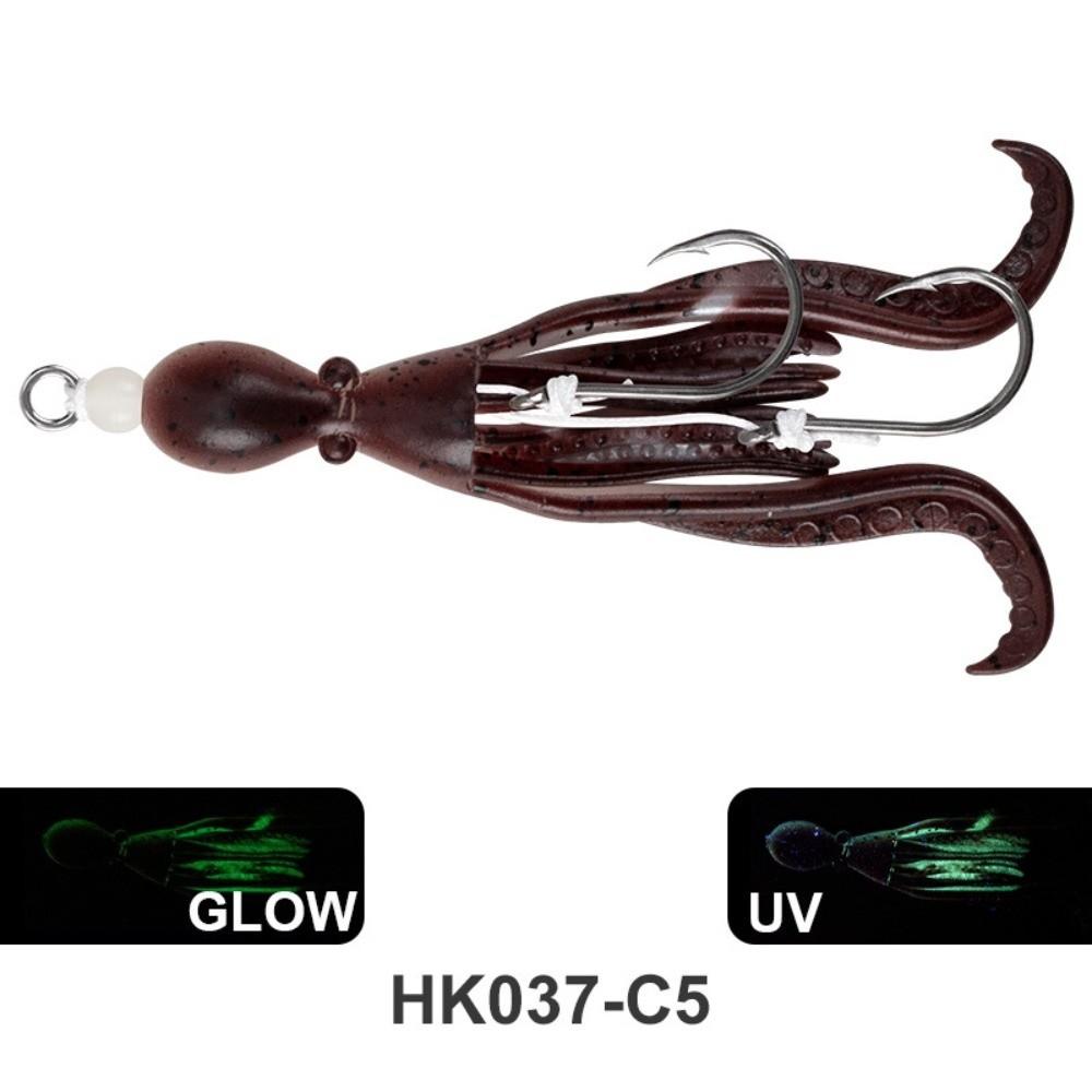 2PCS 5g 9.5cm Squid Jigging Hook HK037 Model Teaser Fishing Lure Octopus Fishing Lure Squid Fishing