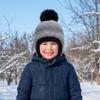 Hairball Kids Knitted Hat Multicolor Beanie Cap Fashion Knitted Bucket Hat  Cycling