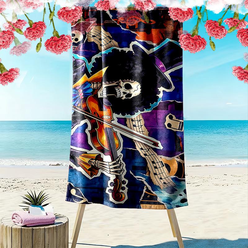 Brook Soul King Print Beach Towel, Large Soft Quick Dry Towel for Beach Camping Swimming