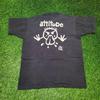 Винтажная футболка 90-х Stick World "Attitude" Мужская L/XL Одинарный шов США