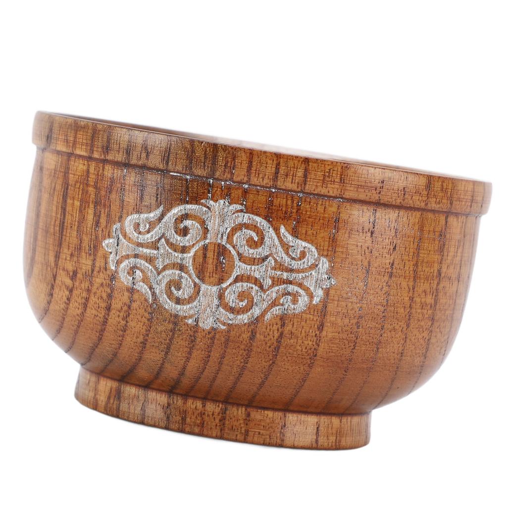 Миска из кислой древесины ююбы, защищающая от ожогов, для риса, еды, молока, чая, супа.