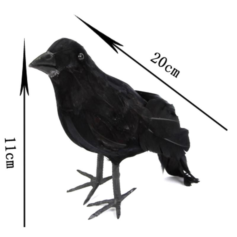 1PC Simulation Black Crow Raven Bird Repellent Pest Control PigeonRepellent Garden Decoration Outdoor Decoracion Exterior