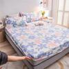 Хлопковая простыня с принтом, наматрасник с резинкой, простыня, двойная простыня королевского размера, без наволочки