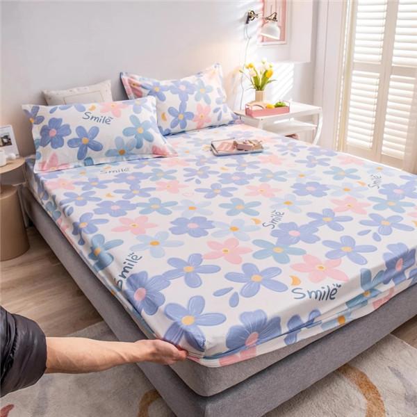 Хлопковая простыня с принтом, наматрасник с резинкой, простыня, двойная простыня королевского размера, без наволочки