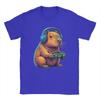 Capybara Funny Video Games Capybara Men T Shirts  Vintage Tee Shirt Short Sleeve Round Neck TShirt Pure Cotton Printing Tops