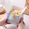 10 шт. квадратных складных коробок с лазерной гравировкой, мини-подарочные коробки, бумажные коробки, переливающиеся подарочные коробки, коробки для сладостей, подарочные коробки, упаковочные коробки, свадебные принадлежности, свадьба