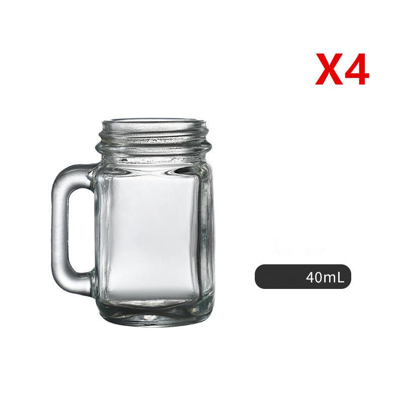 4 шт. в партии мини стеклянная банка для коктейля Mason Jar вечерние гламурные бокалы для вина женская стеклянная посуда глубинная бомба чашка для смузи и сока дропшиппинг