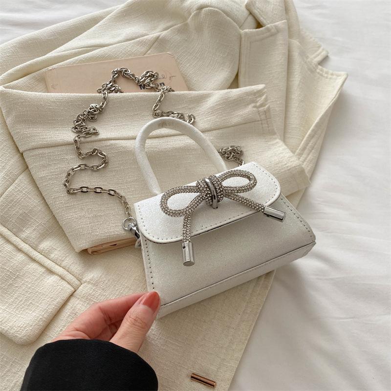 Модная мини-сумочка с бантом 2025 весна новая универсальная ins сумка через плечо, сумка-мессенджер, кошелек