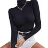 2026 European & American High Neck Knit Sweater for Women, Early Spring Slim Fit Layering Top