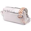 Interesting Women's Leather Bag with a Stylish Runner Vintage 22653 White