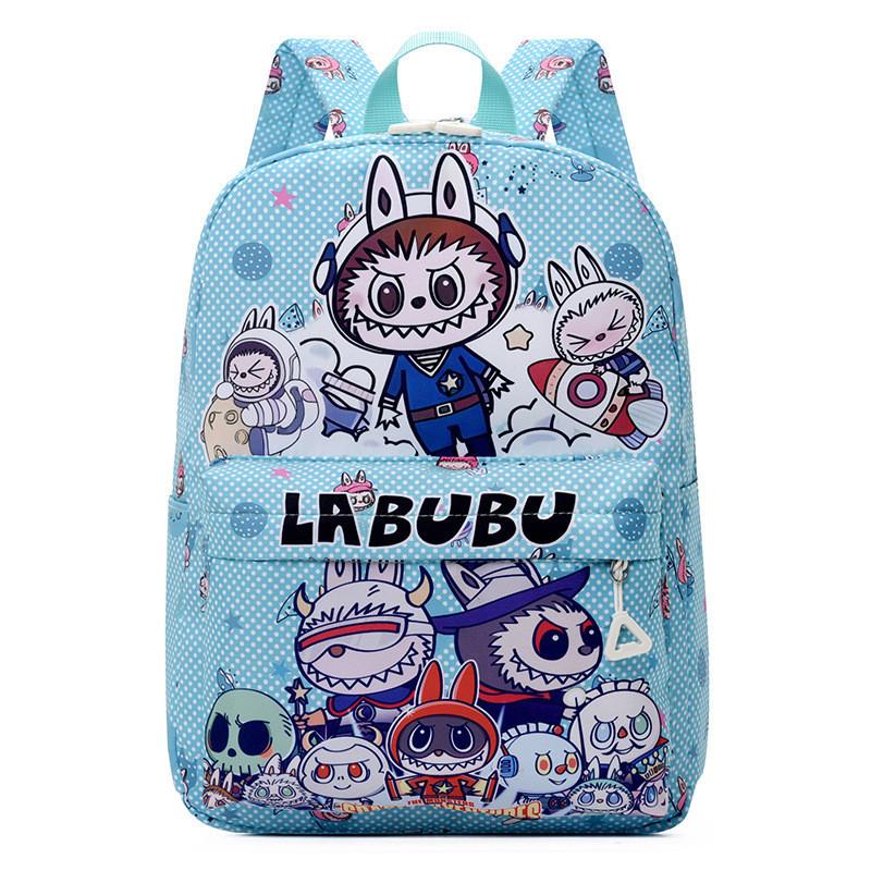 Очаровательный мультяшный детский рюкзак Labubu, модный нейлоновый рюкзак для дошкольников для мальчиков и девочек