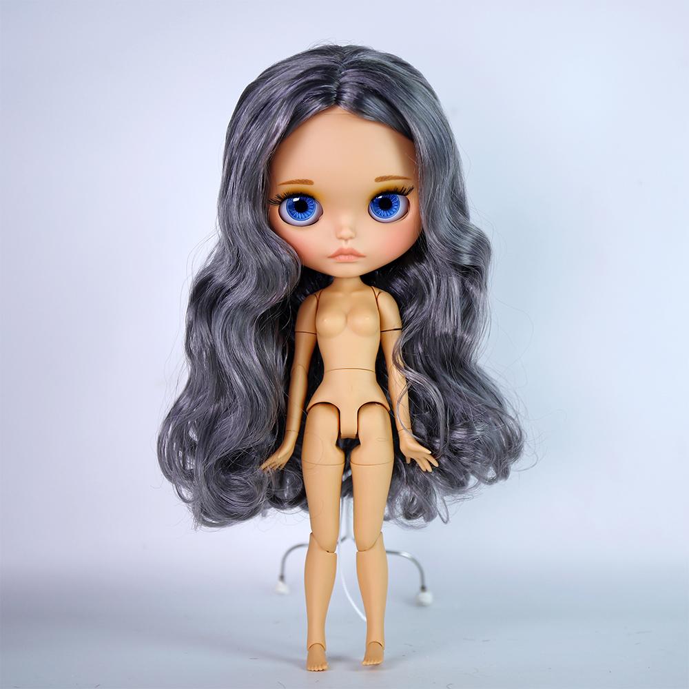 Icy Dbs Blyth Doll 19 Joints 30cm Body Bjd Doll Matte Face Glossy Face Tan Skin Beep Lips Hand-Painted Makeup Diy Hair Girl Gift