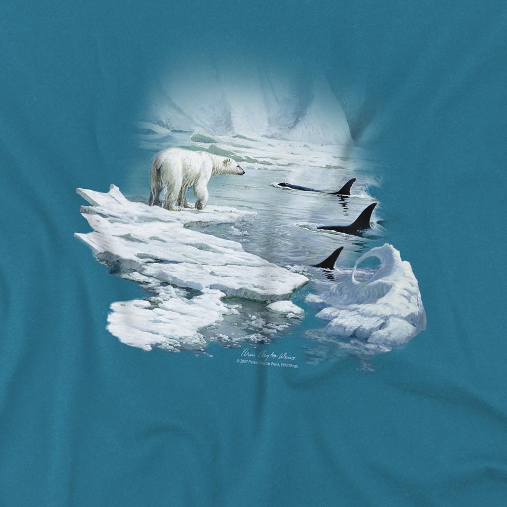 Wild Wings Unisex Adult Wildlife Glaciers Edge Orcas T-Shirt