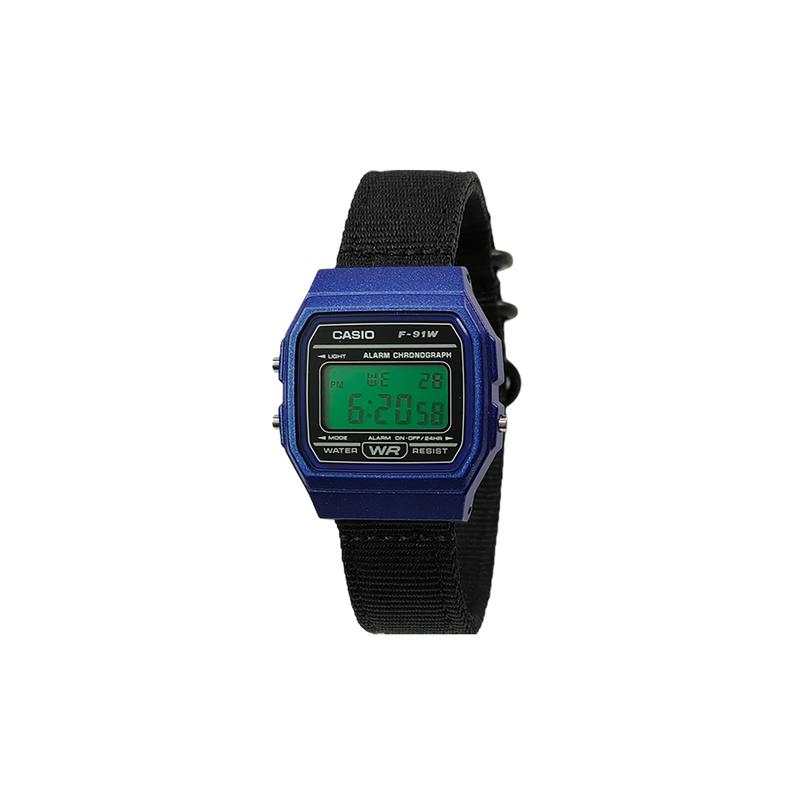Casio Кастомизированные часы, модифицированная серия, синий полимерный корпус, водонепроницаемость для повседневной жизни, F-91WM-2A, модифицированные - Shadow Firefly, F-91WM-2A(Watch5-GaiZhuang-AnYingYingHuoPro)