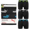 Puma Men' Tripple Black Cotton Boxer Shorts 3 Pack Size