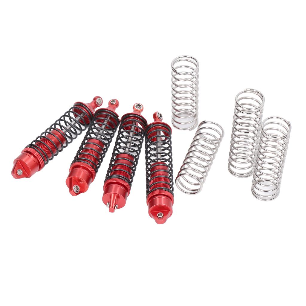 4Pcs Aluminum Alloy Front and Rear Shock Absorber RC Shock Damper for ARRMA 1 10 Remote Control CarRed