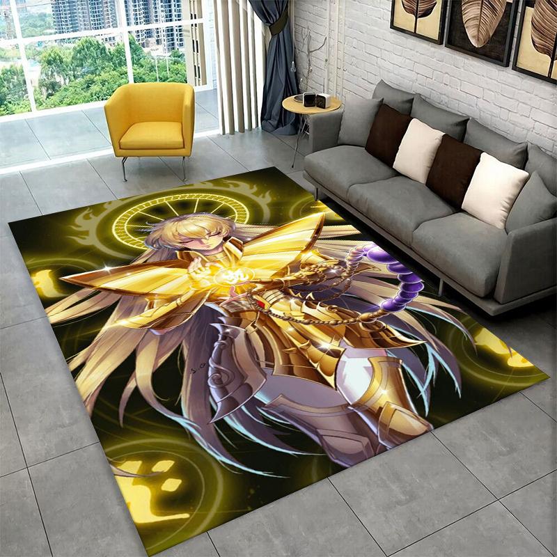 Ретро Ковер Мультяшный Saint Seiya для Игровой Комнаты, Спальни, Гостиной, Дивана, Домашнего Декора, Детский Коврик Нескользящий Пол